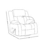 ⁦كرسي استرخاء هزاز دوار قماش بحامل جوال⁩ - الصورة ⁦8⁩