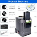 ⁦قطاعة خضروات كهربائية إديسون، 800 واط، 800 جرام⁩ - الصورة ⁦6⁩