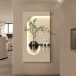 ⁦ديكور حائط زجاجي عصري مع إضاءة LED ثلاثية الأبعاد من MENIFY⁩ - الصورة ⁦2⁩