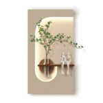 ديكور حائط زجاجي عصري مع إضاءة LED ثلاثية الأبعاد من MENIFY