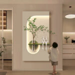 ⁦ديكور حائط زجاجي عصري مع إضاءة LED ثلاثية الأبعاد من MENIFY⁩ - الصورة ⁦4⁩