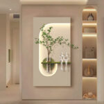 ⁦ديكور حائط زجاجي عصري مع إضاءة LED ثلاثية الأبعاد من MENIFY⁩ - الصورة ⁦3⁩