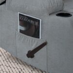 ⁦كرسي استرخاء قماشي هزاز ودوّار مع حامل موبايل⁩ - الصورة ⁦4⁩