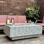 طاولة وموقد الكونكريت الغازية